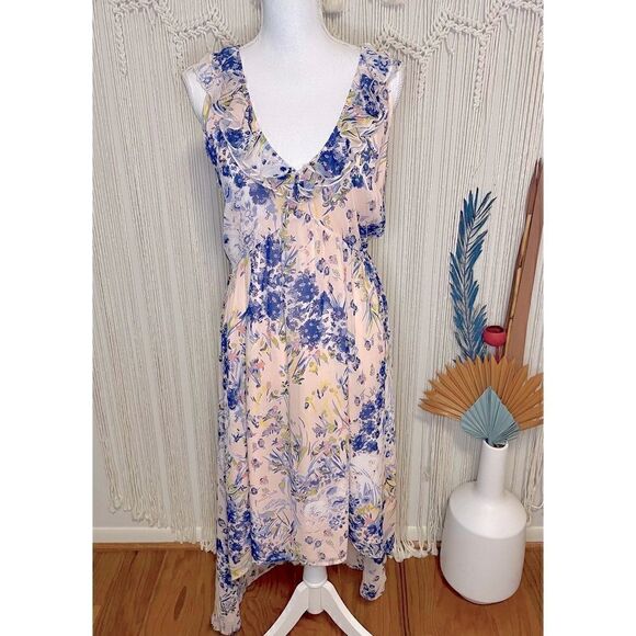 NWOT Nordstrom Leith Floral High-Low Dress Size M - Picture 3 of 9